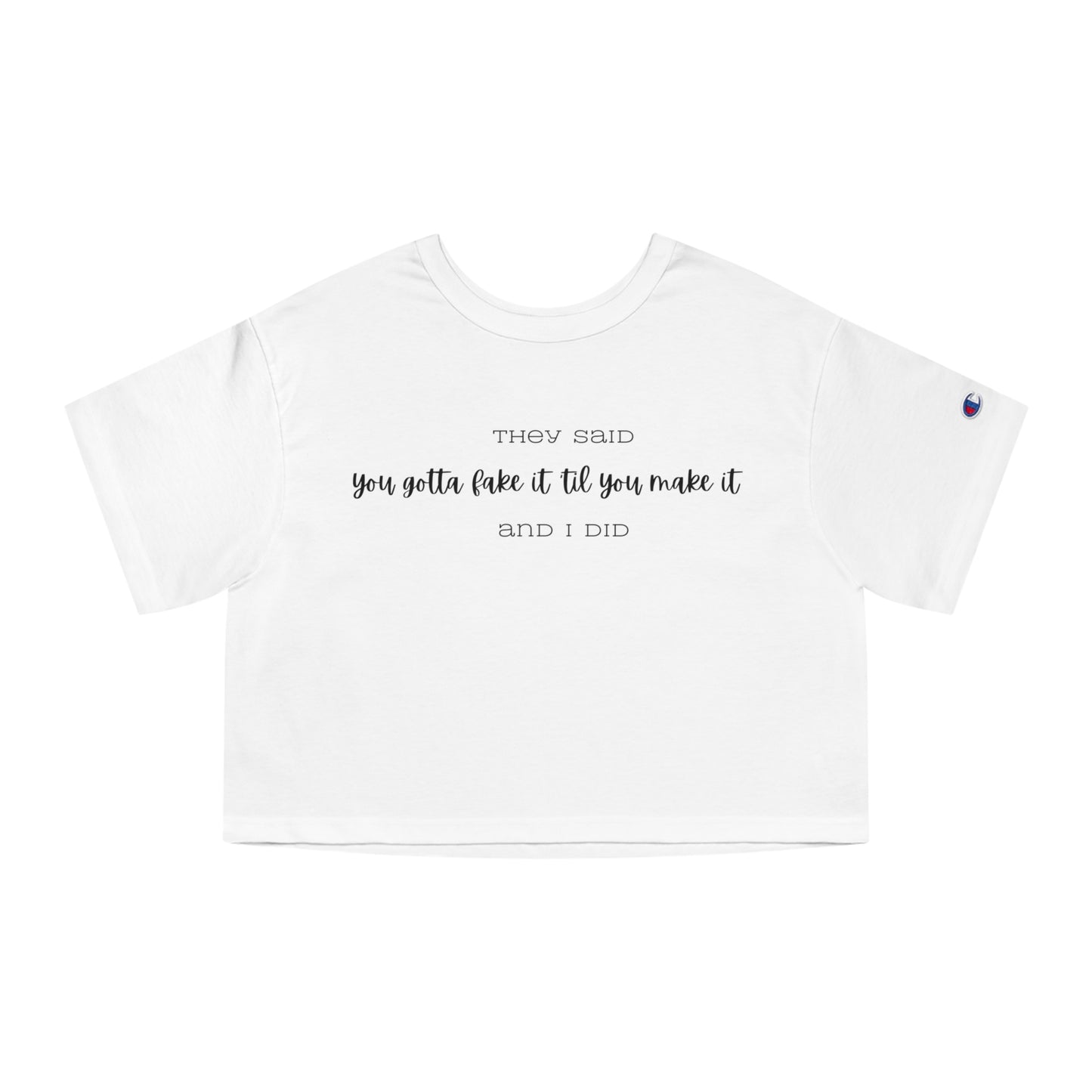 TTPD Fake It Champion Women's Heritage Cropped T-Shirt