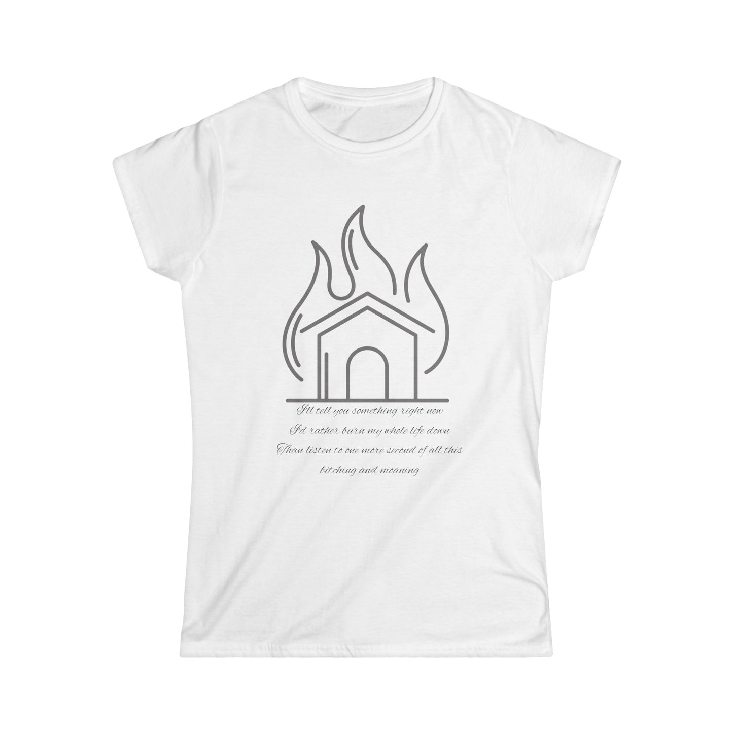 TTPD Burn my Life Down Women's Midweight Cotton Tee