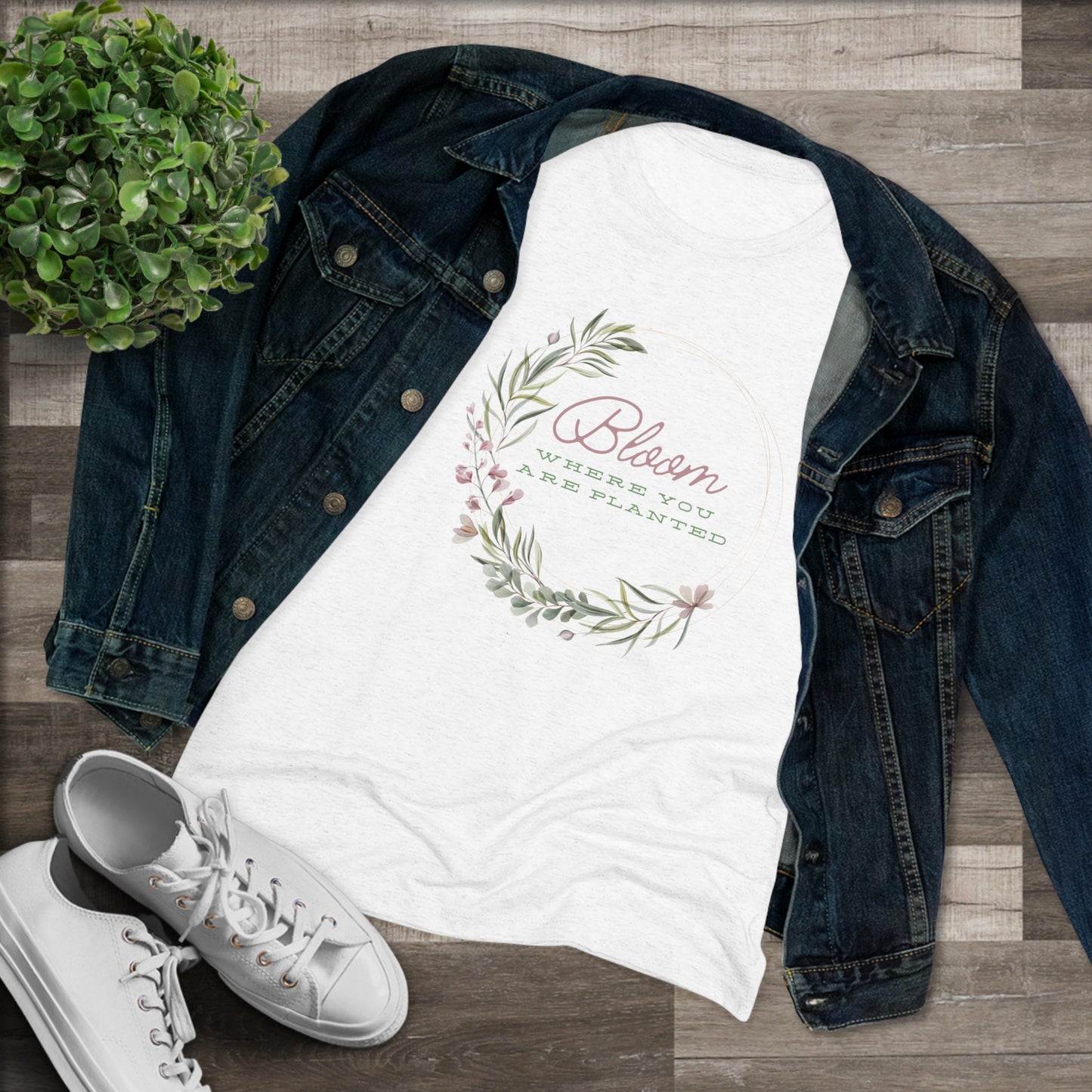 Women's Soft Tee "Bloom Where You Are Planted"