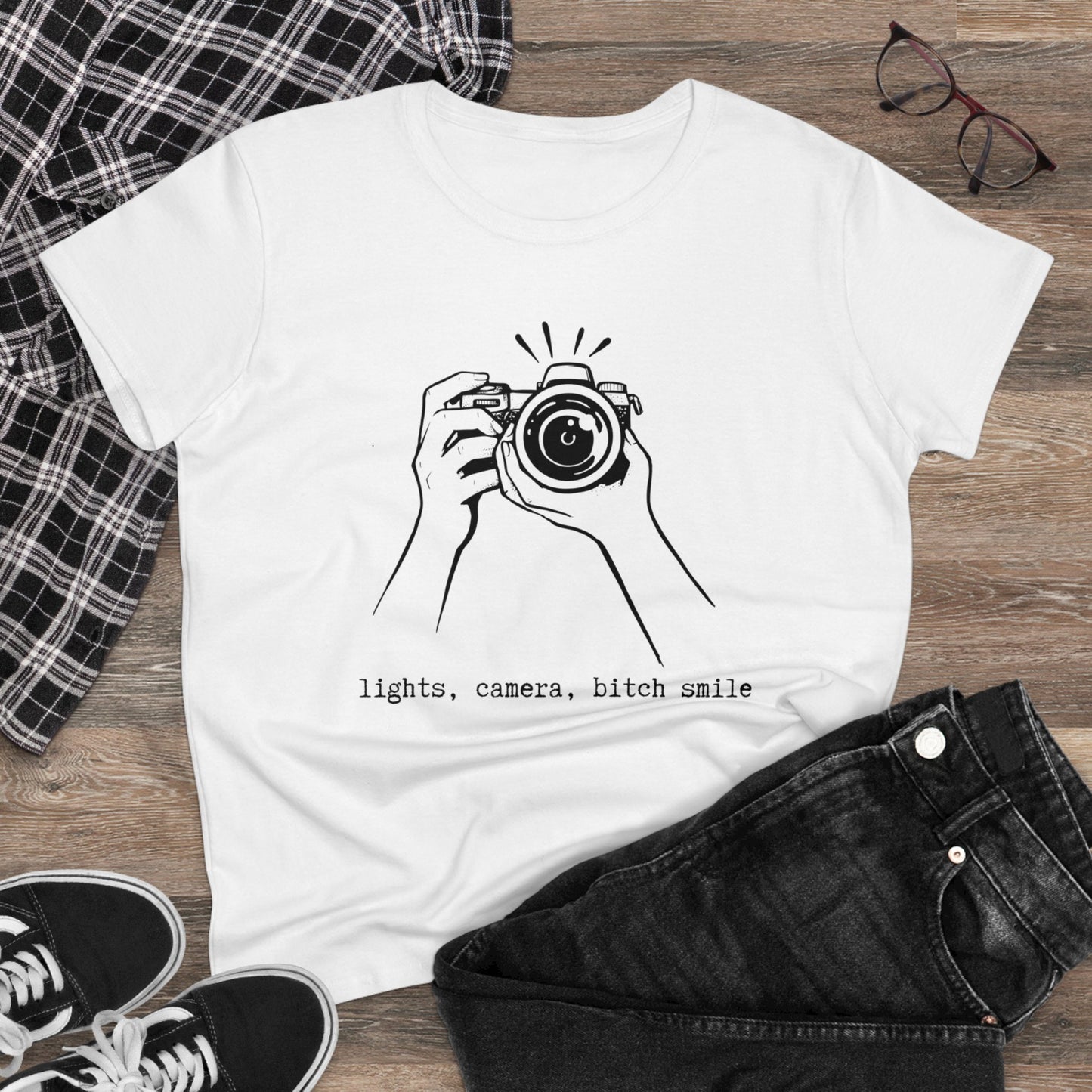 TTPD Lights, Camera, B*tch Women's Midweight Cotton Tee