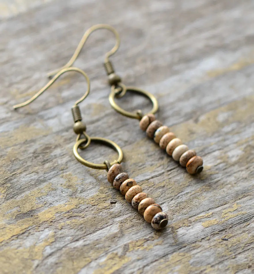 Womens Earrings Vintage Natural Stone Designer Bohemian Dangle Earrings European Ethnic Jewelry Dropshipping