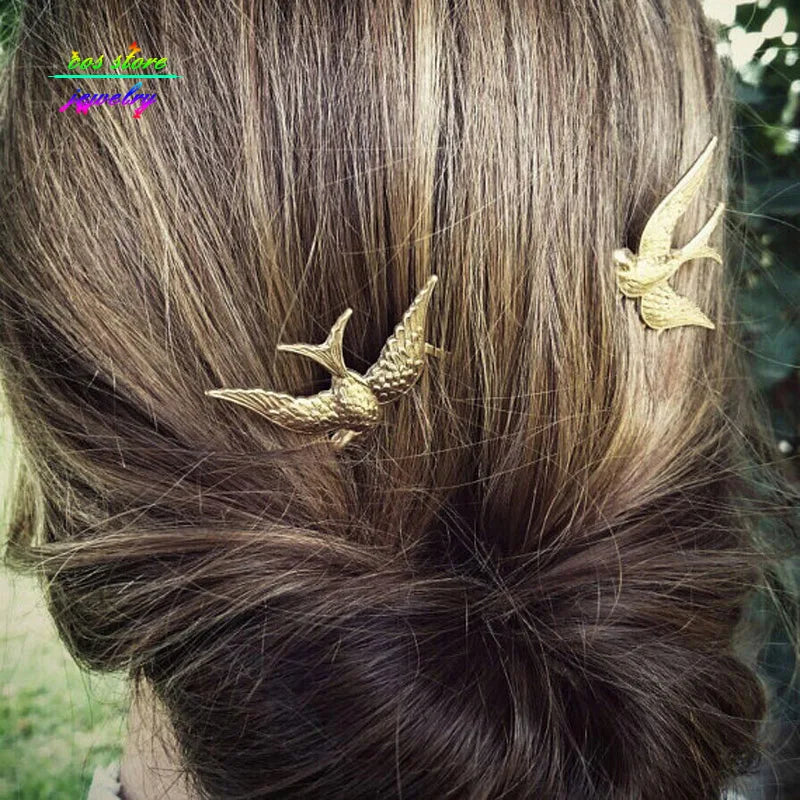 Vintage Rustic Swallow Bobby Pins Wedding Hair Accessories Bijoux Jewelry