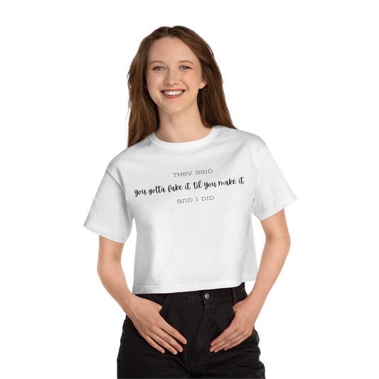 TTPD Fake It Champion Women's Heritage Cropped T-Shirt