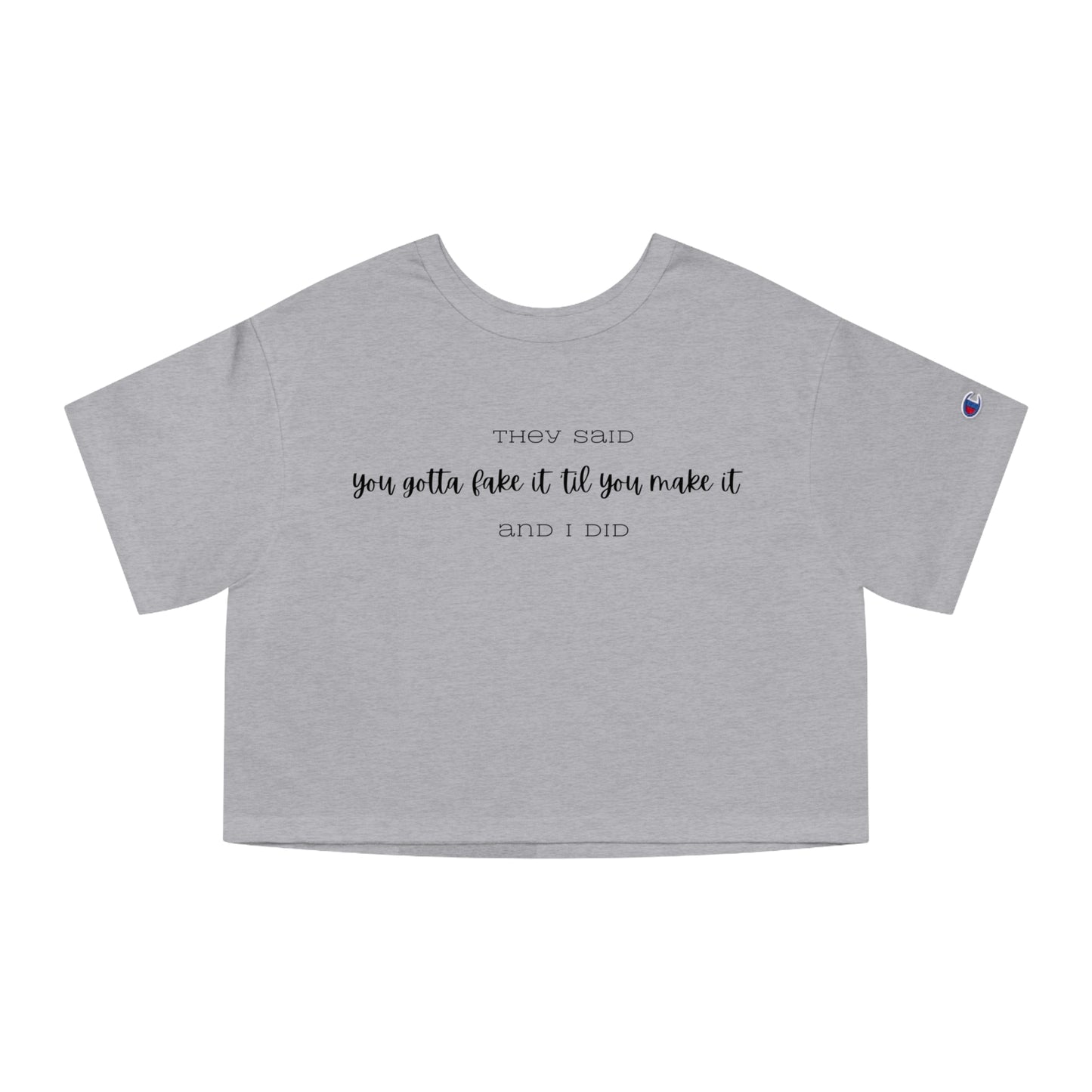 TTPD Fake It Champion Women's Heritage Cropped T-Shirt