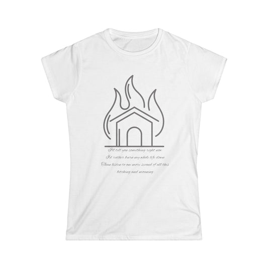 TTPD Burn my Life Down Women's Midweight Cotton Tee