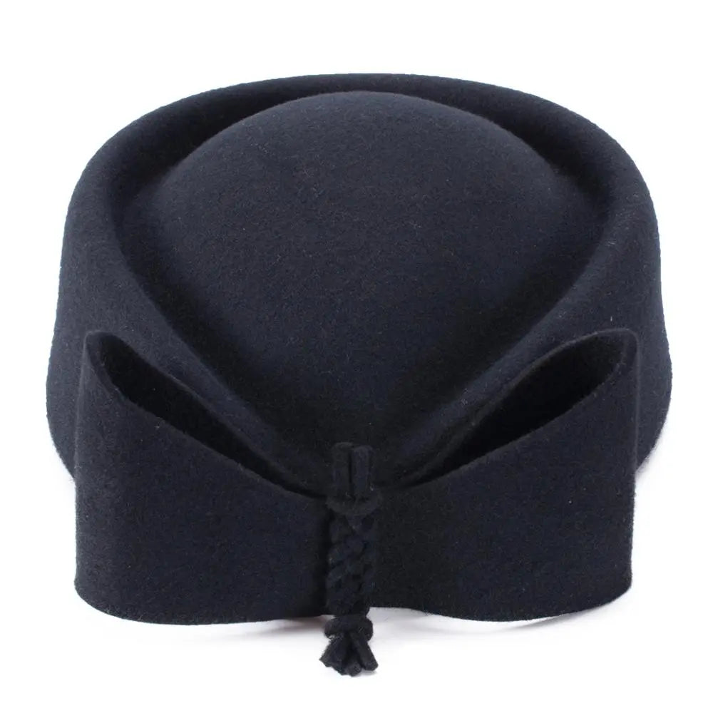 Pillbox Hat Top Fancy Wool Felt Hat Cocktail Racing Party Wedding Church A253Lawliet Teardrop  Fascinator Women Vintage Look Pillbox Hat Top Fancy A Beautiful Vintage Life