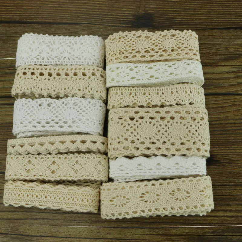 10 yards 10 series of garment sewing fabric DYI cotton crochet lace ribbon ornaments.