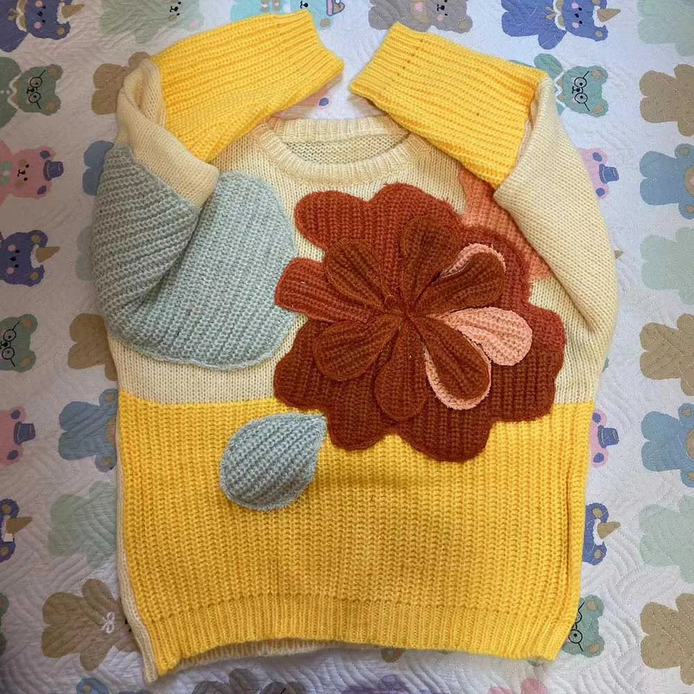 Candy Yellow Vintage Knitted Sweaters Women Top AutumnCandy Yellow Vintage Knitted Sweaters Women Top Autumn and Witnter EleA Beautiful Vintage Life