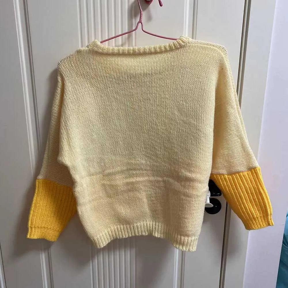 Candy Yellow Vintage Knitted Sweaters Women Top AutumnCandy Yellow Vintage Knitted Sweaters Women Top Autumn and Witnter EleA Beautiful Vintage Life