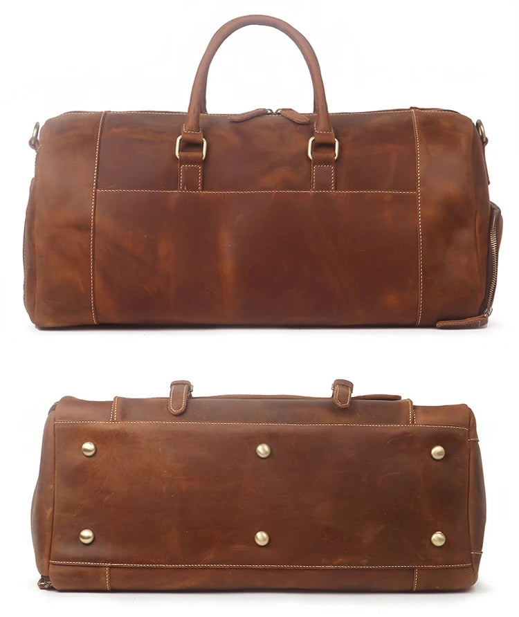 MUNUKI Vintage Crazy Horse Genuine Leather Travel bag Large Luggage bag men Leather duffle bag Large Weekend Bag Tote BigMUNUKI Vintage Crazy Horse Genuine Leather Travel bag  Large Luggage bA Beautiful Vintage Life