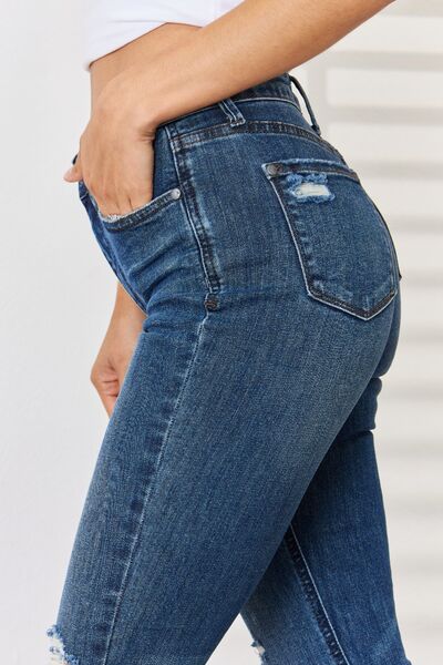 jeansJudy Blue Full Size High Waist Distressed Slim JeansJudy Blue Full Size High Waist Distressed Slim JeansA Beautiful Vintage Life